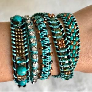 Turquoise Beaded Wrap Bracelet